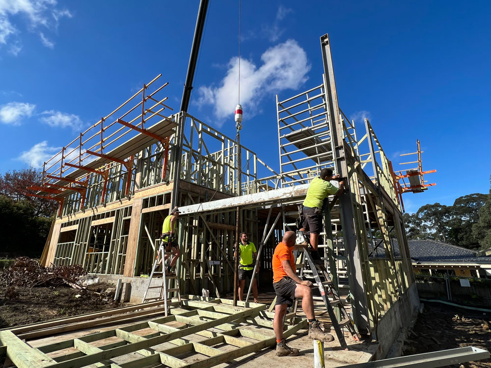 Ground and First Floor Frames Erected