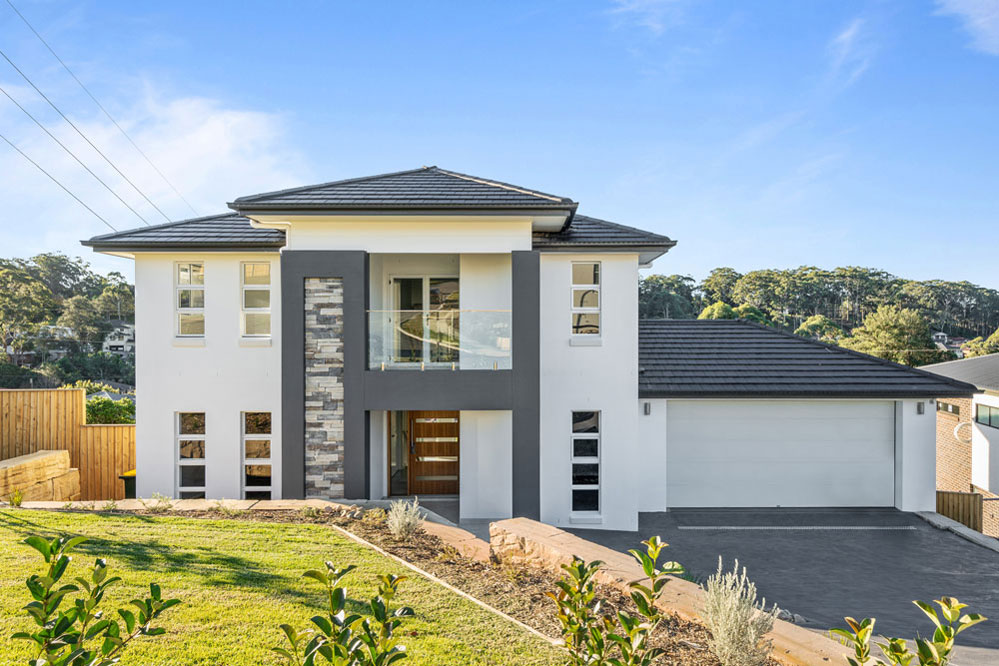 Tullipan Custom Home Design Exclusive Facade featuring Cultured Stone