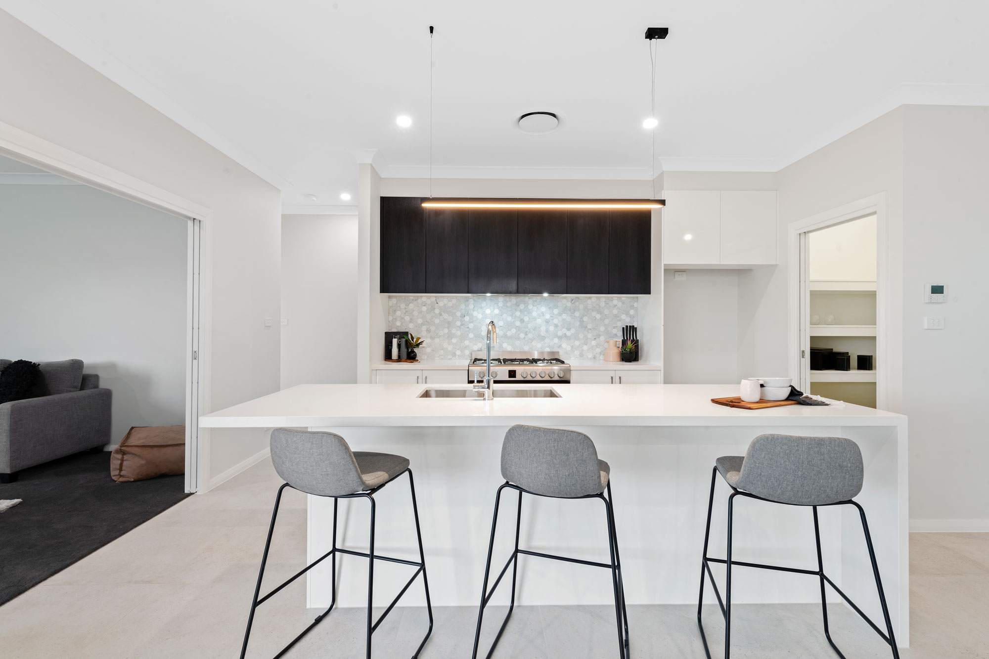 Modern Kitchen with 40mm Thick Stone Benchtop